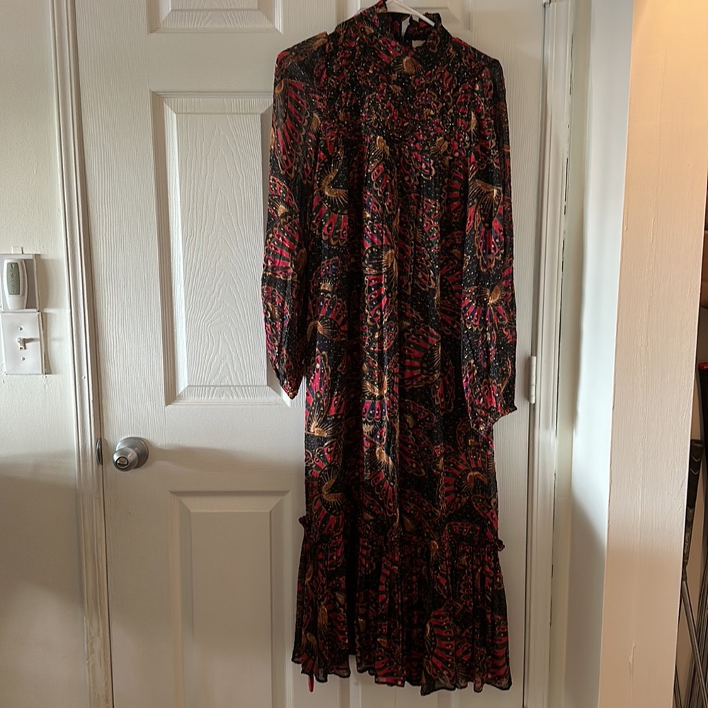 Farm Rio Midi Ruffle Dress XS - Picture 2 of 7